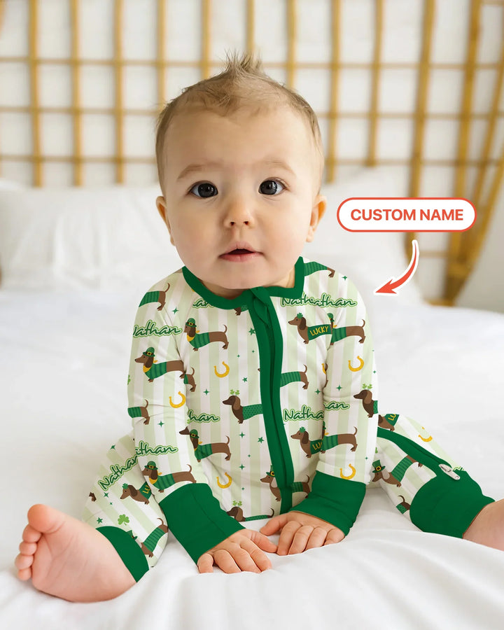 Lucky Dachshunds St. Patrick's Day Family Matching Convertible Zippy