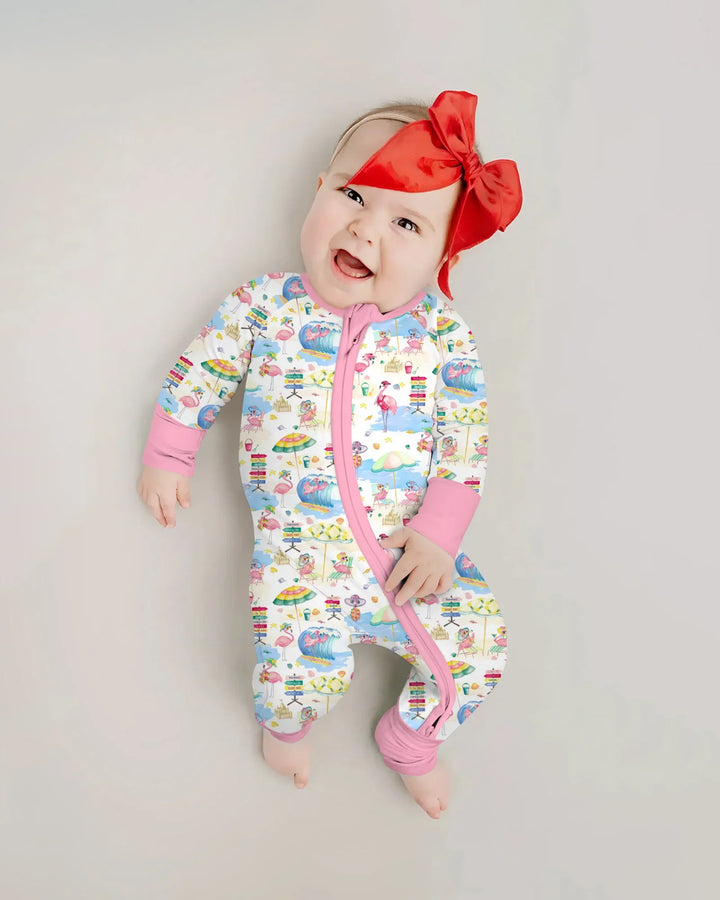 Flamingo Beach Family Matching Bamboo Convertible Zippy