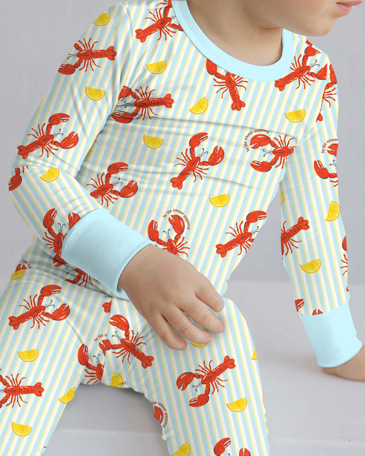 Crawfish Pinch Bamboo Two Piece Long Sleeve Pajama Set