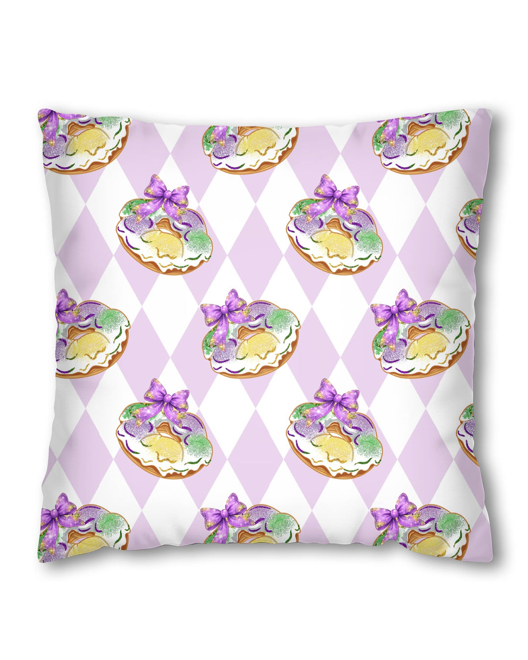 Mardi Gras Donut Pillow Case