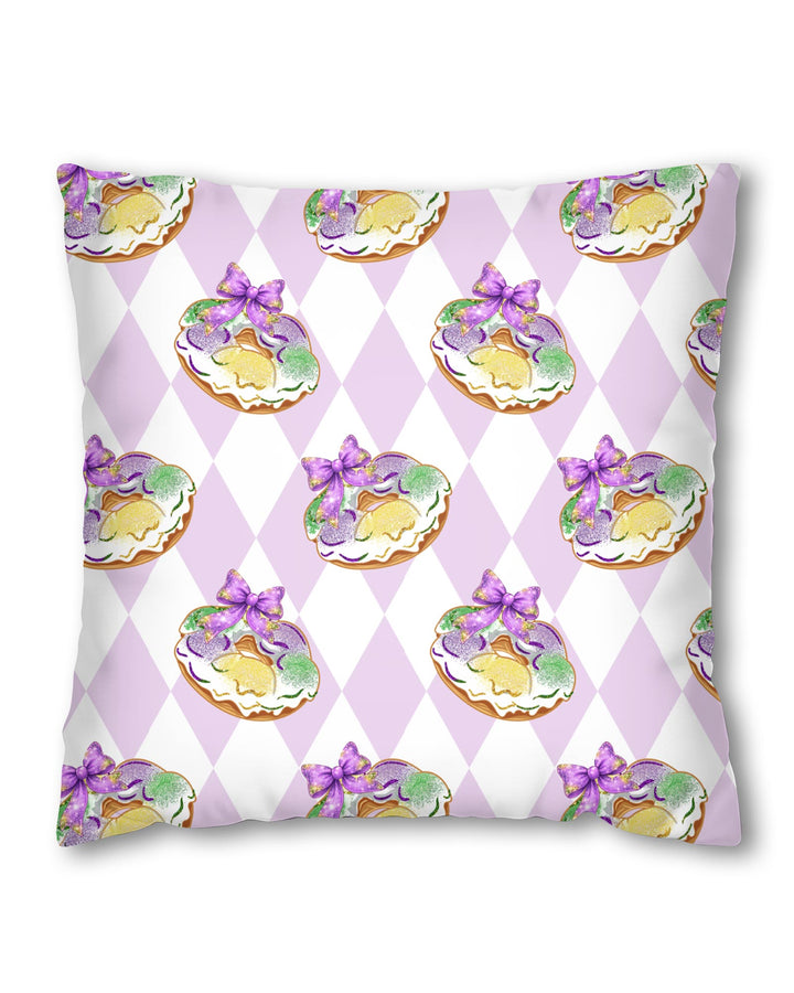 Mardi Gras Donut Pillow Case