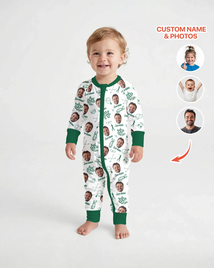 Custom Photo Best Dad By Par Bamboo Convertible Zippy
