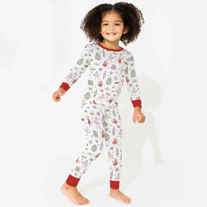 Sweet Nutcracker Holiday Matching Mom And Baby Two Piece Long Sleeve Pajama Set