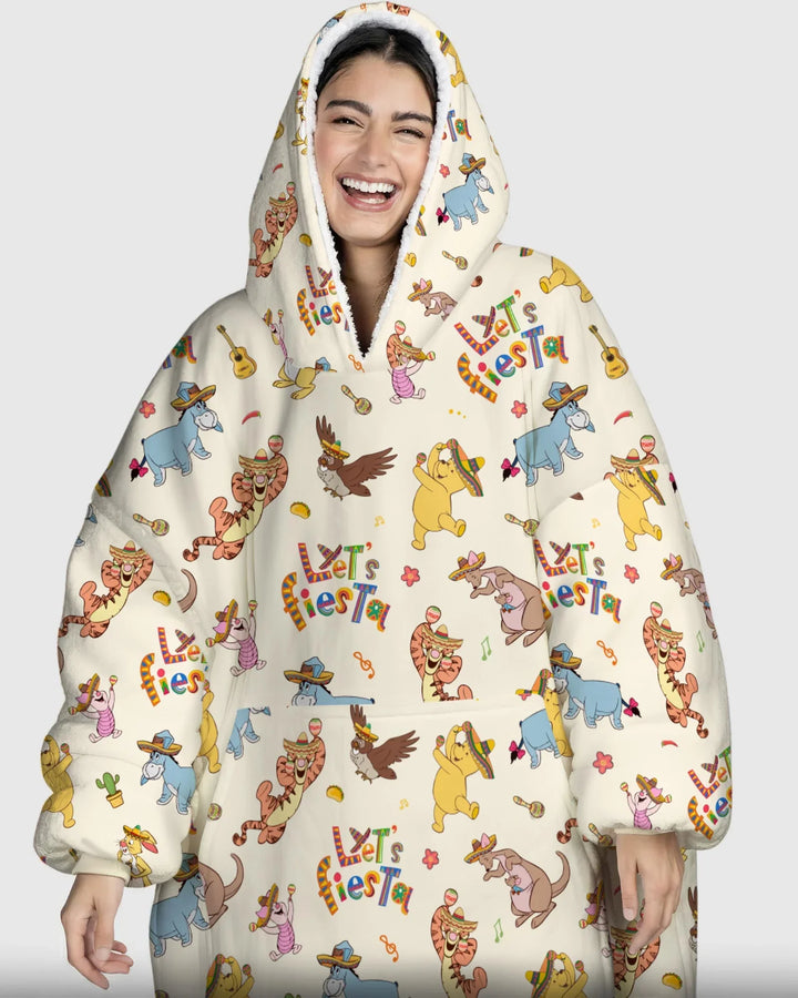 Let's Fiesta Wearable Bamboo Blanket Hoodie