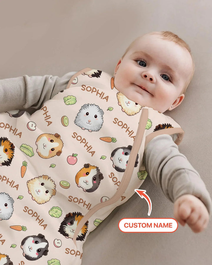 Custom Name Cute Guinea Pigs Sleep Bag