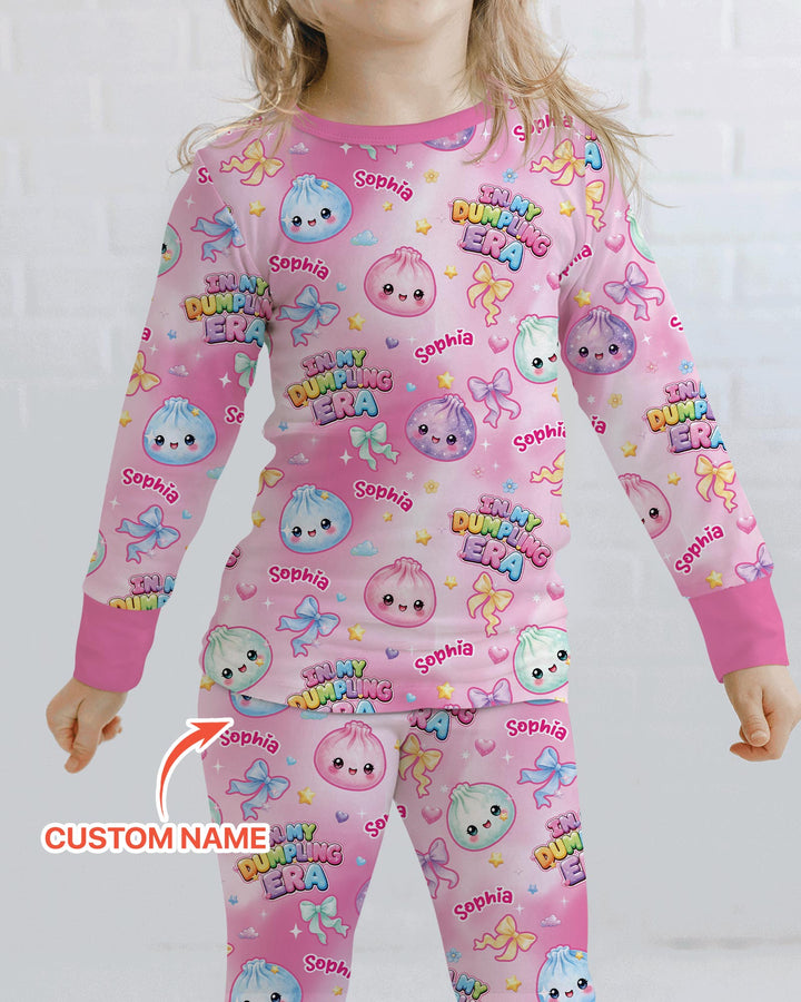 Custom Name In My Dumpling Era Bamboo Two Piece Long Sleeve Pajama Set