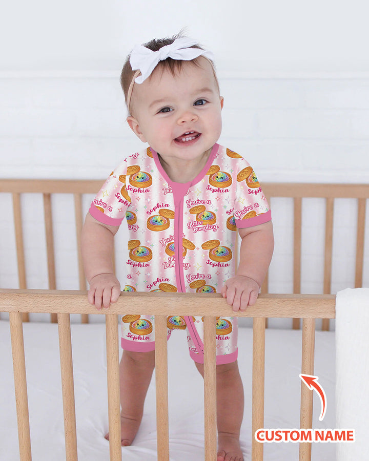 Personalized You're Glitter Dumpling Bamboo Shorty Zippy