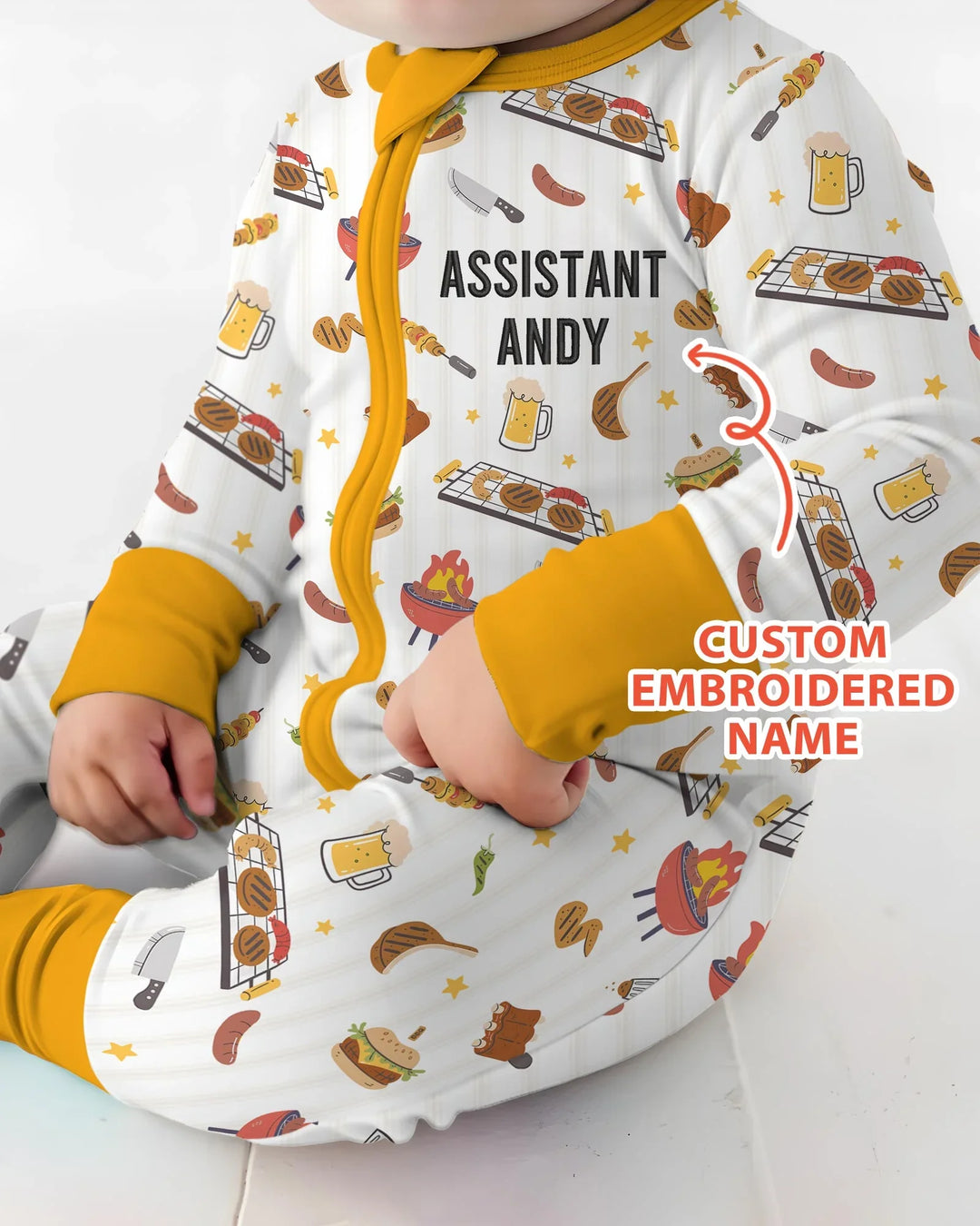 Custom Embroidered Name Grill Dad Bamboo Convertible Zippy