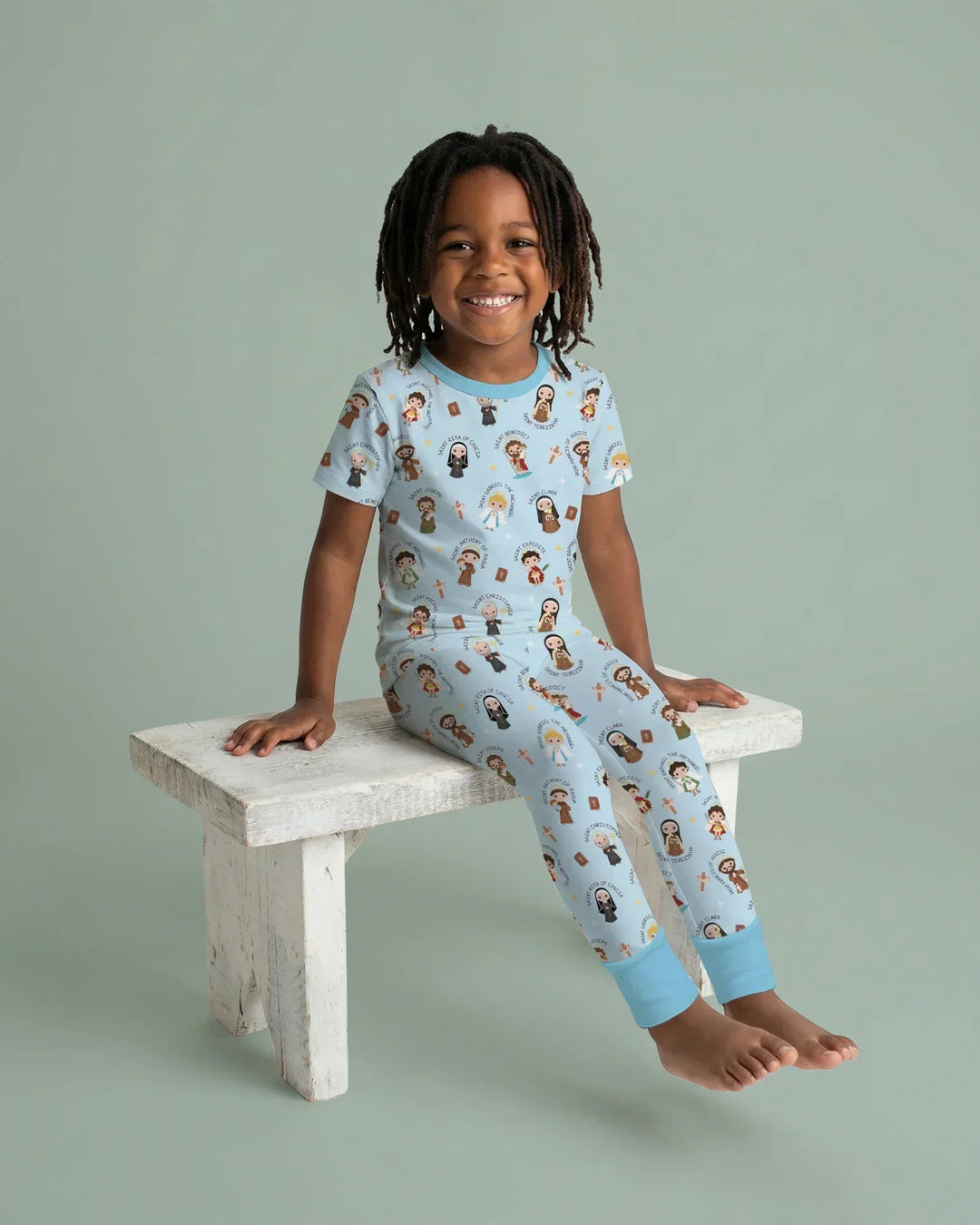 Saints in the Clouds Two Piece Short Sleeve Pajama Set