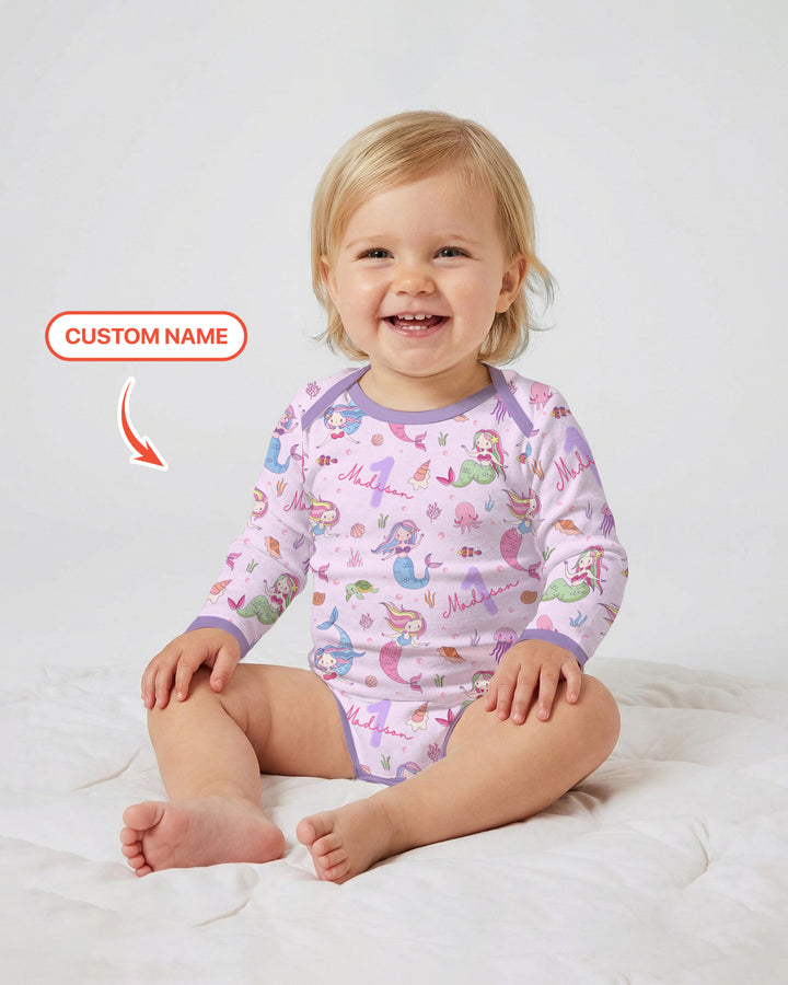 Gerippte Babykleidung mit individuellem Foto - Weich &amp; Skizzenhaft