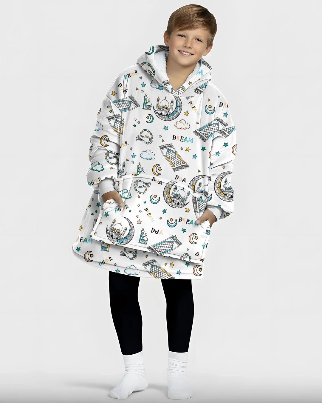 Dua, Dhikr, Dream Matching Family Wearable Blanket Hoodie
