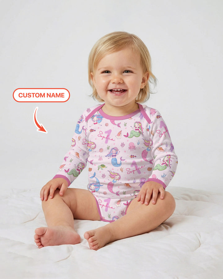 Gerippte Babykleidung mit individuellem Foto - Weich &amp; Skizzenhaft