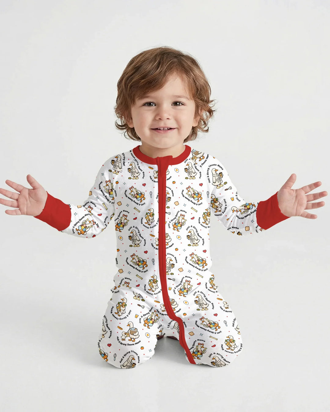Una mamá de quesos de hebra en la era Mommy & Me - Traje zippy convertible de bambú