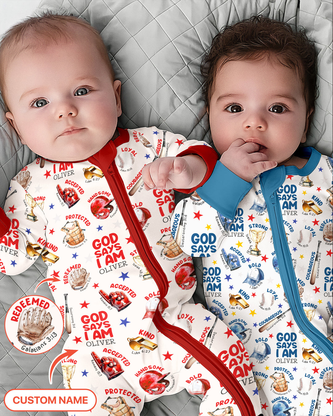 Gerippte Babykleidung mit individuellem Foto - Weich &amp; Skizzenhaft