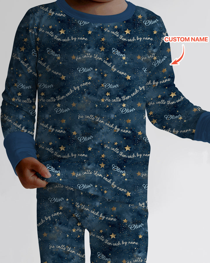 Called By Name — Personalized  Bamboo Two Piece Long Sleeve Pajama Set