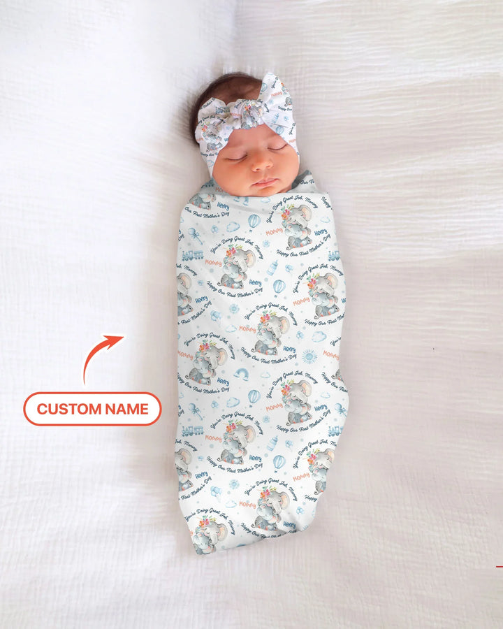 You're Doing Great Job, Mommy swaddle blanket