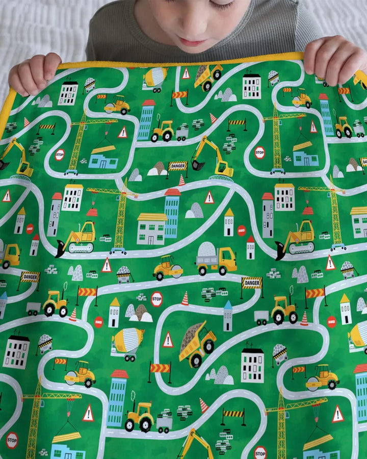 Little Builder Construction Zone Bamboo Blanket