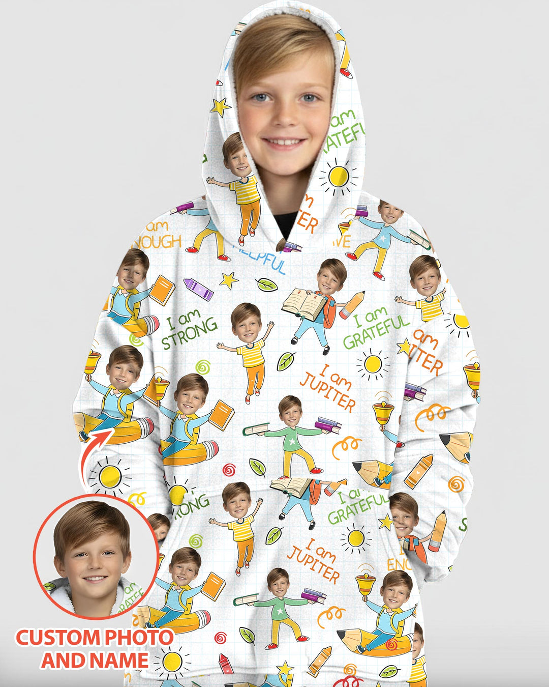 Plantilla de Sudadera Manta de Bambú Personalizada