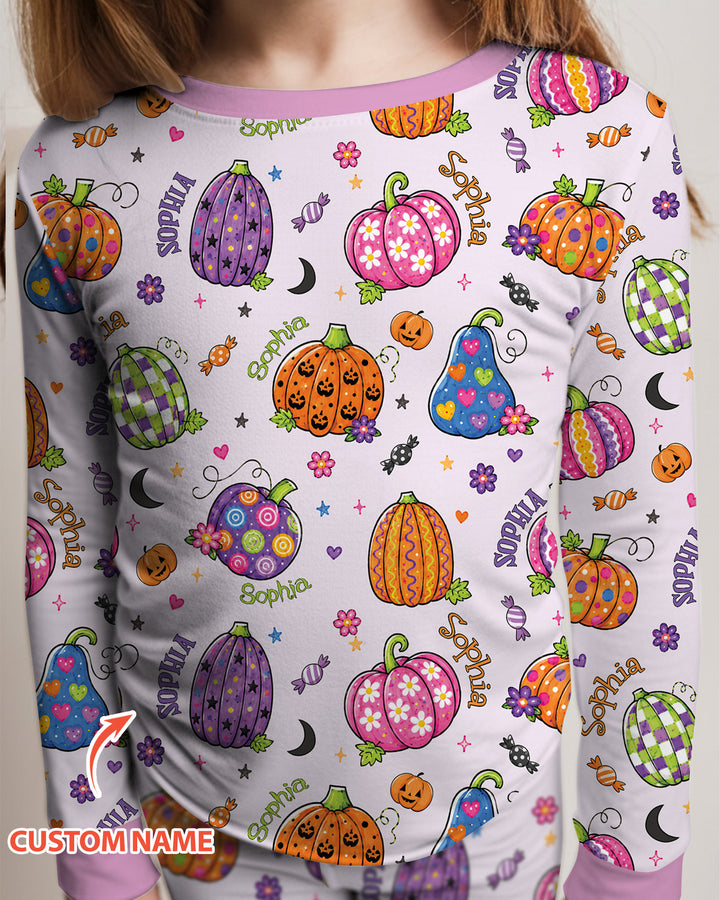 Boo-tiful Pumpkins Bamboo Two Piece Long Sleeve Pajama Set