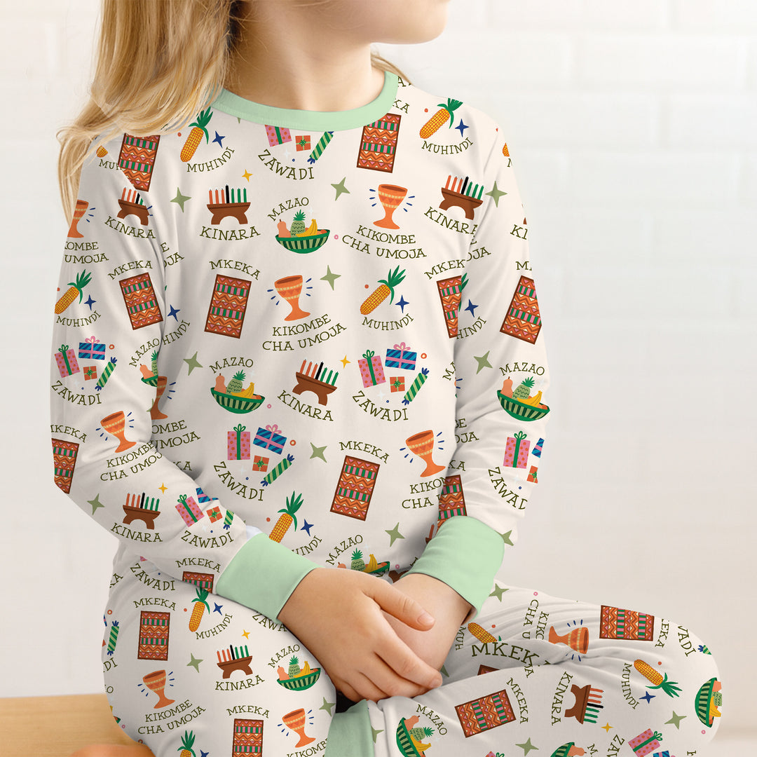 Kwanzaa Spirit Two Piece Long Sleeve Pajama Set