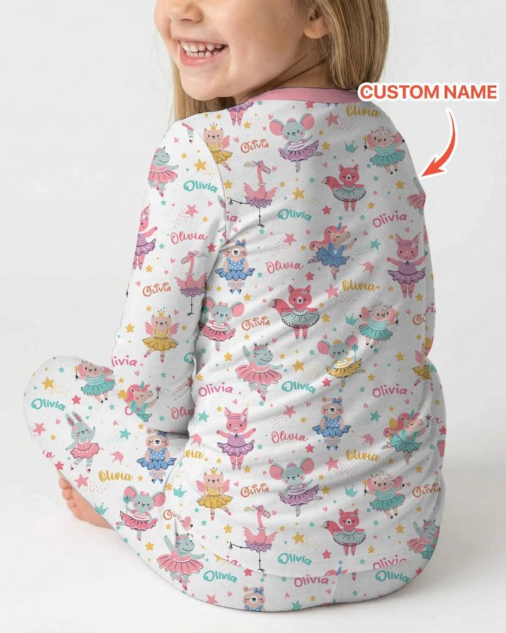 Zweiteiliges Langarm-Pyjama-Set mit Sommerfrüchten