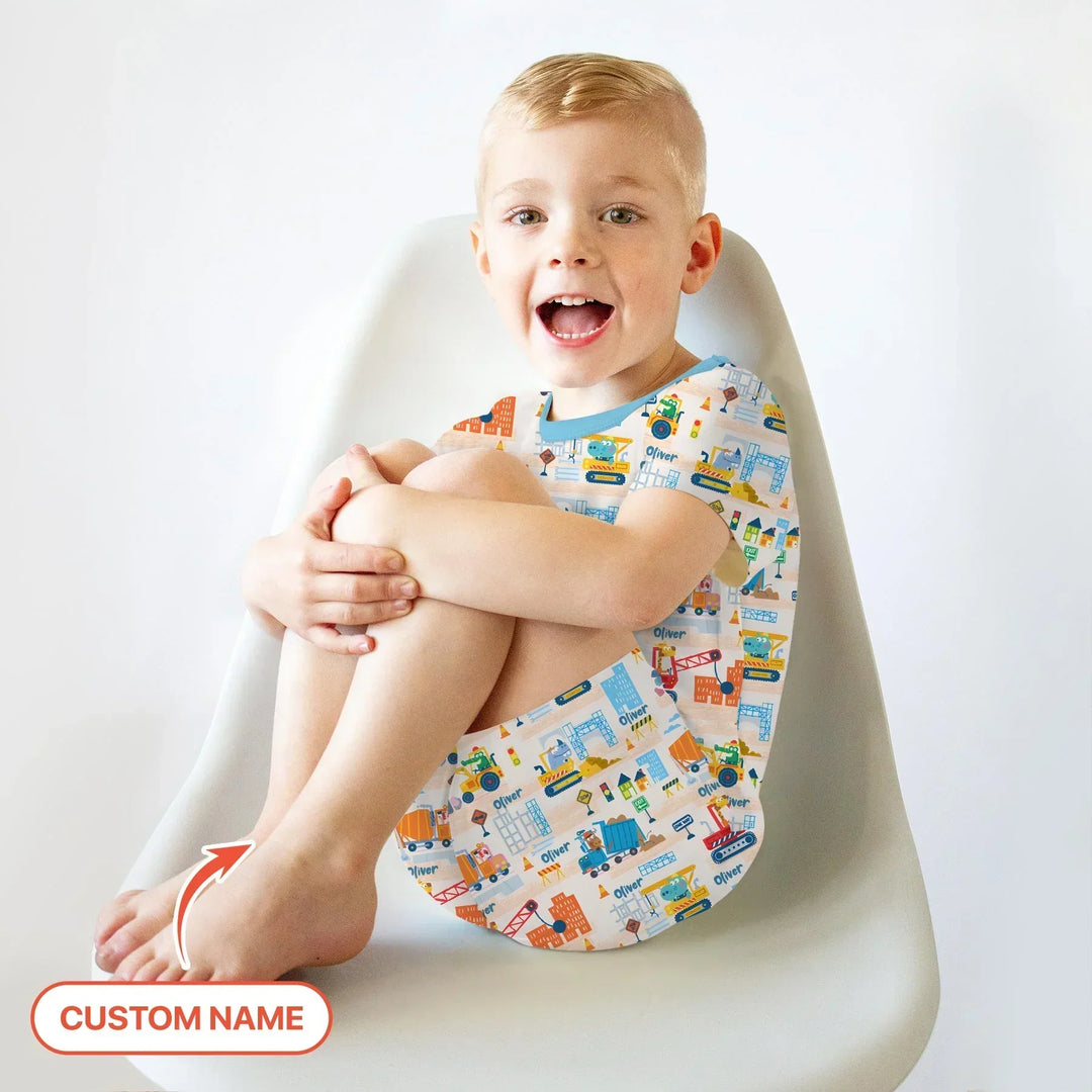 Little Builder Friends Custom Name Two Piece Short Sleeve Shorts Pajama Set