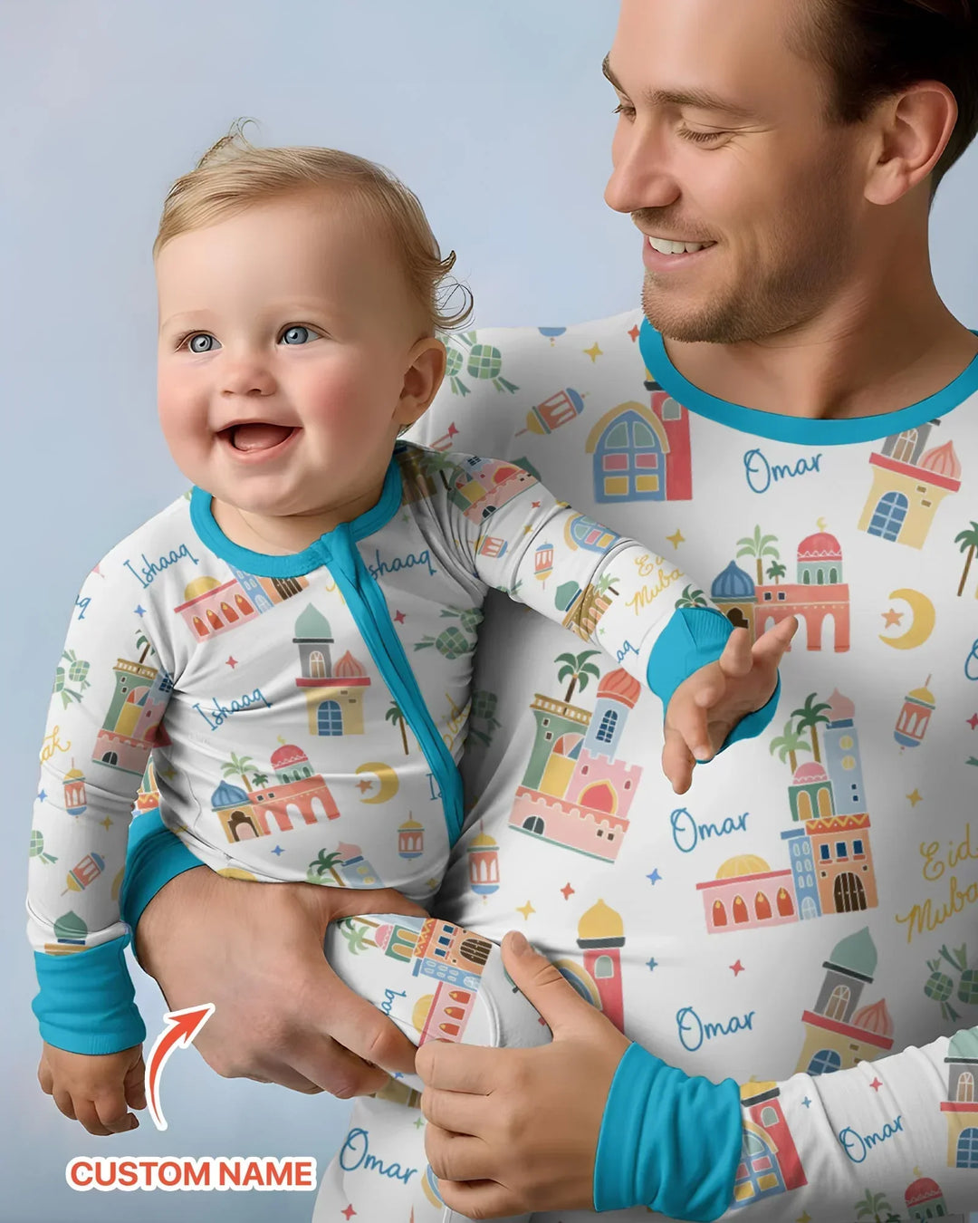 Eid Mubarak Custom Name Convertible Zippy