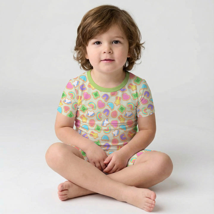 Lucky Marshmallow Cookies Two Piece Short Sleeve Shorts Pajama Set