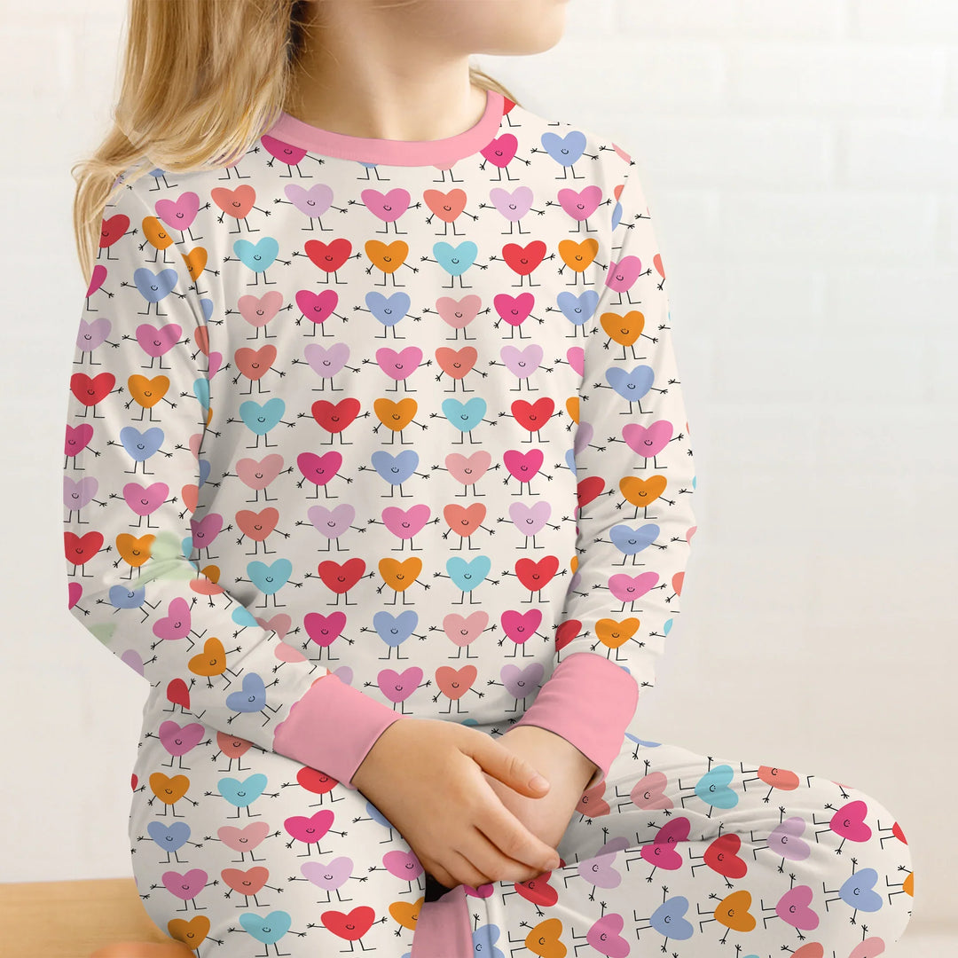 Zweiteiliges Langarm-Pyjama-Set mit Sommerfrüchten