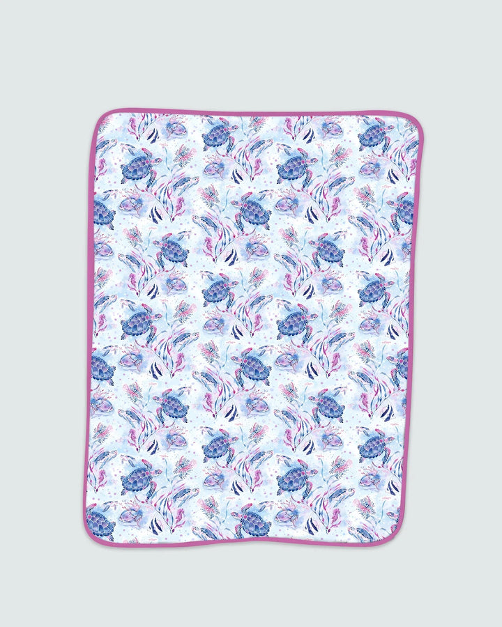 Little Turtles Family Matching Bamboo Blanket