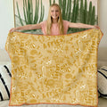 Handdrawn African Animals Bamboo Blanket