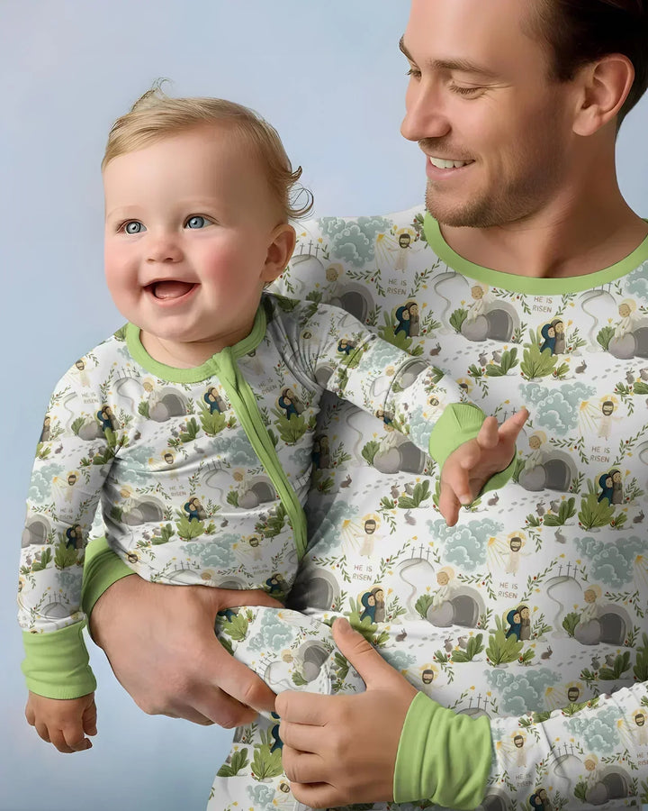 Matthew 28:1–8 He Is Risen Bamboo Men's Pajama Set