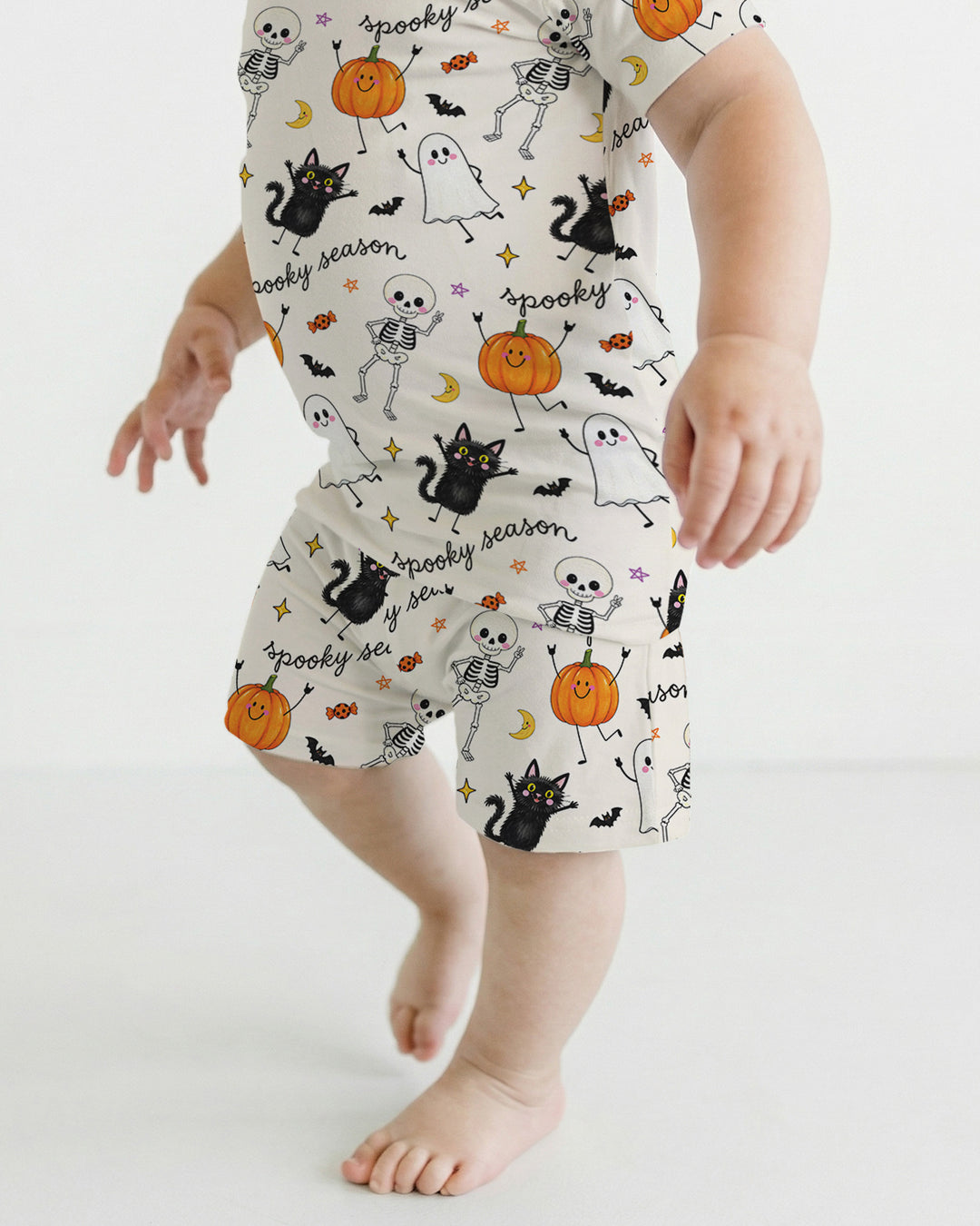 Hangin’ With My Boos Bamboo Two Piece Short Sleeve Shorts Pajama Set