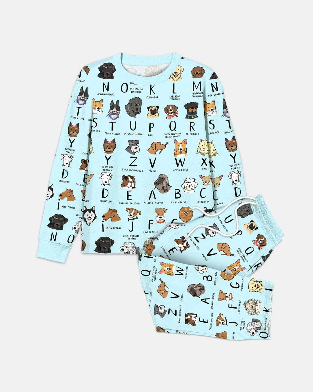 Funny Dogs Alphabet Men's Pajama Set