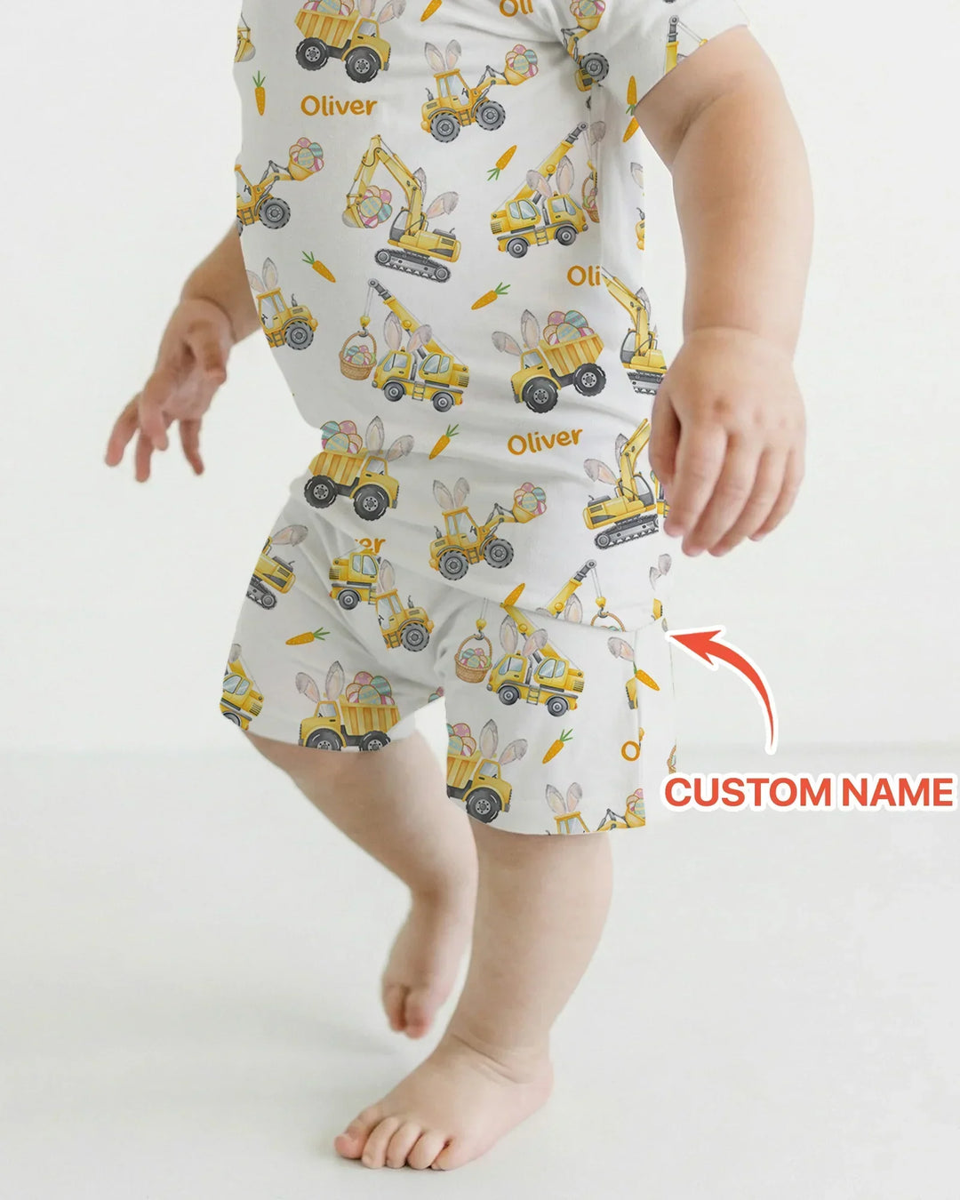 Zweiteiliges Pyjama-Set mit kurzen Ärmeln und Shorts im Sommer-Design