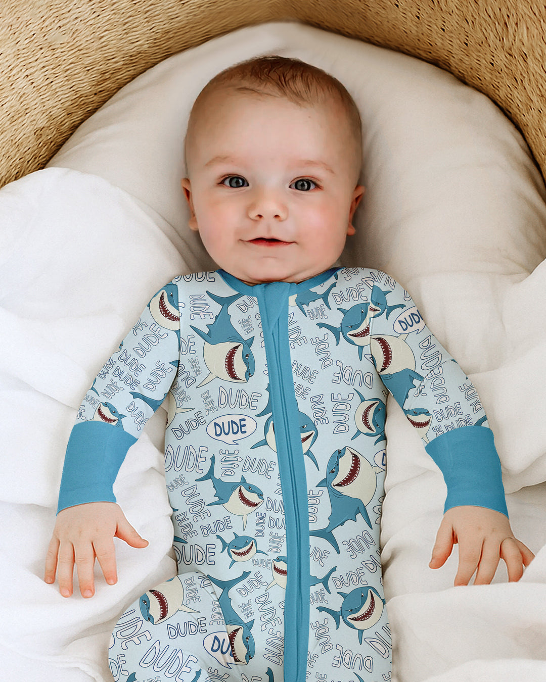 Gerippte Babykleidung mit individuellem Foto - Weich &amp; Skizzenhaft