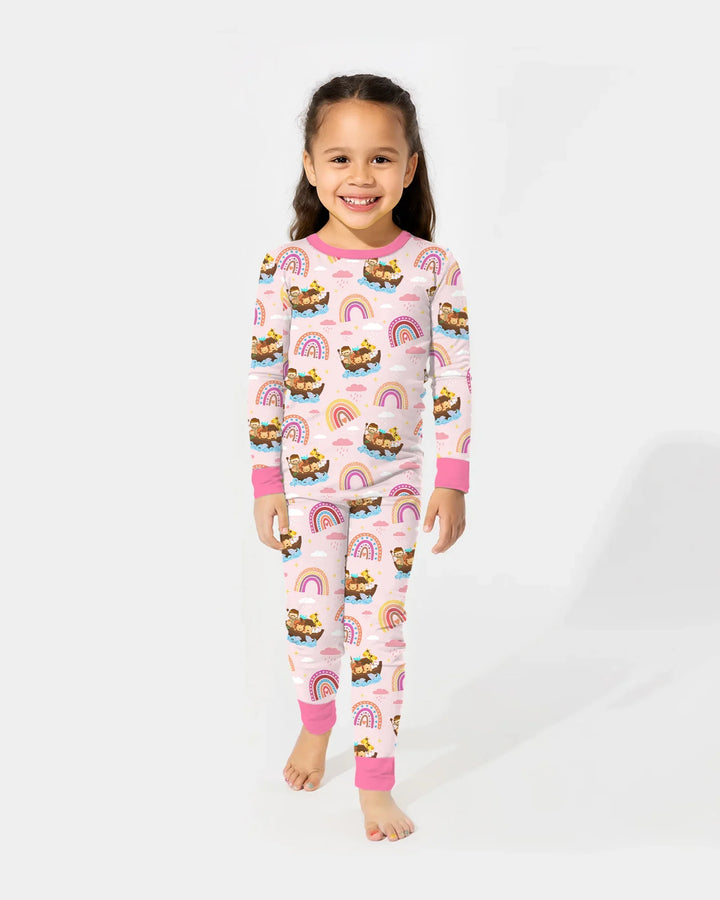Noah’s Ark & God’s Rainbow Promise Two Piece Long Sleeve Pajama Set