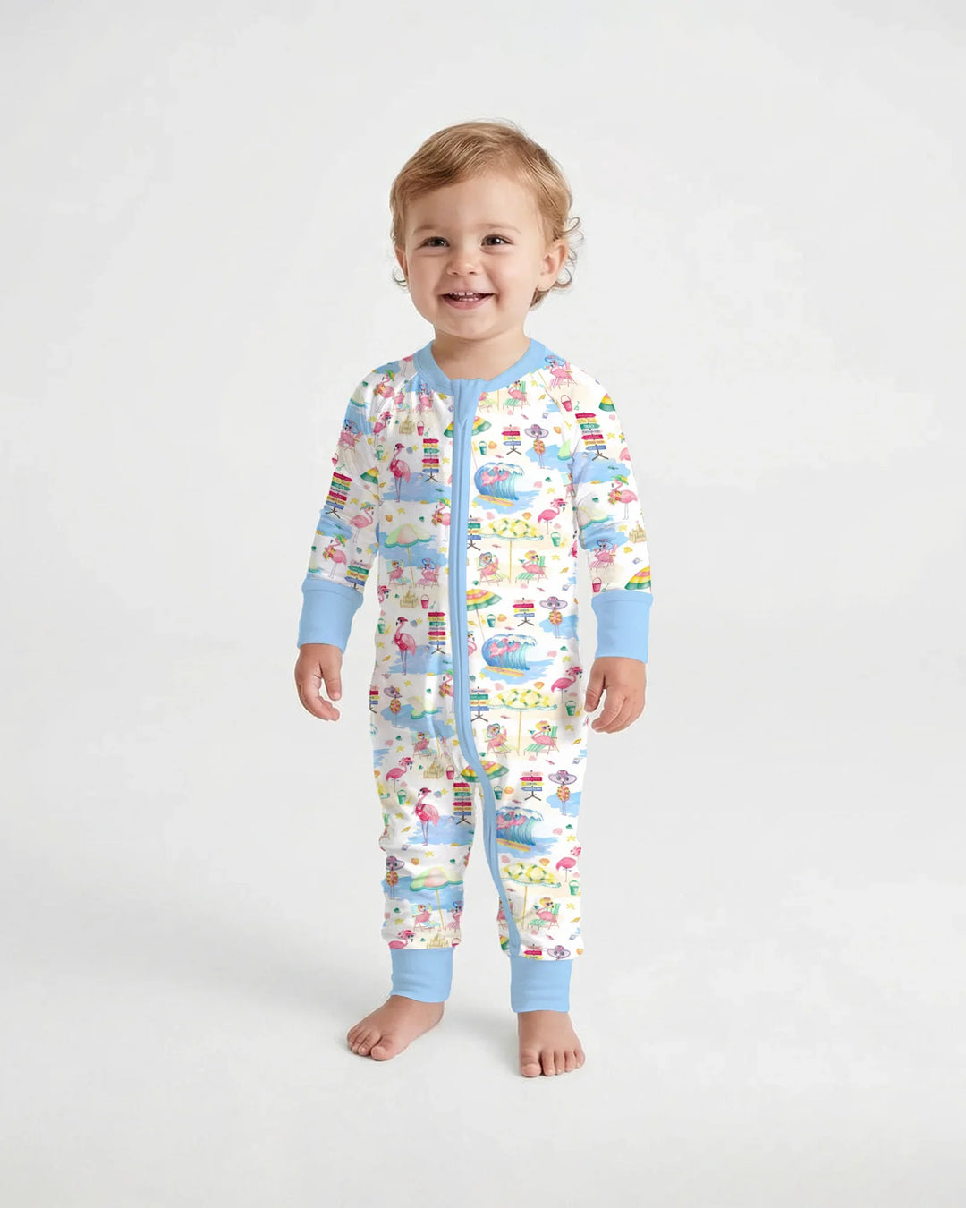 Flamingo Beach Family Matching Bamboo Convertible Zippy