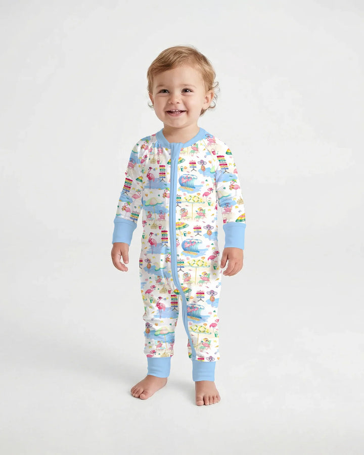 Flamingo Beach Family Matching Bamboo Convertible Zippy
