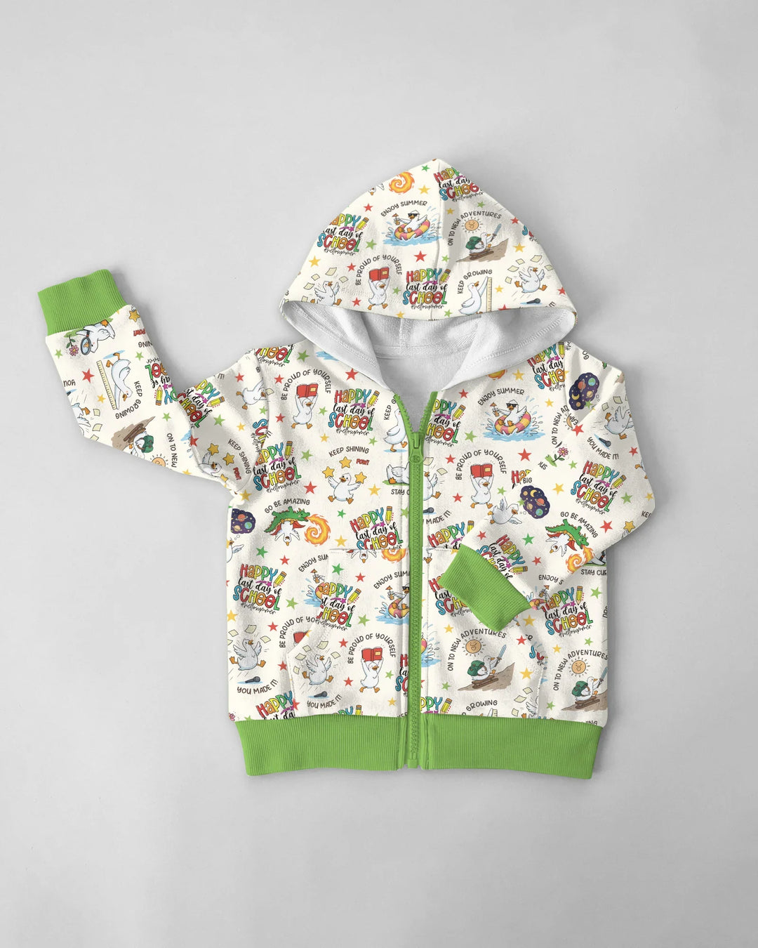 Silly Goose Happy Last Day of School Bamboo Zip Hoodie