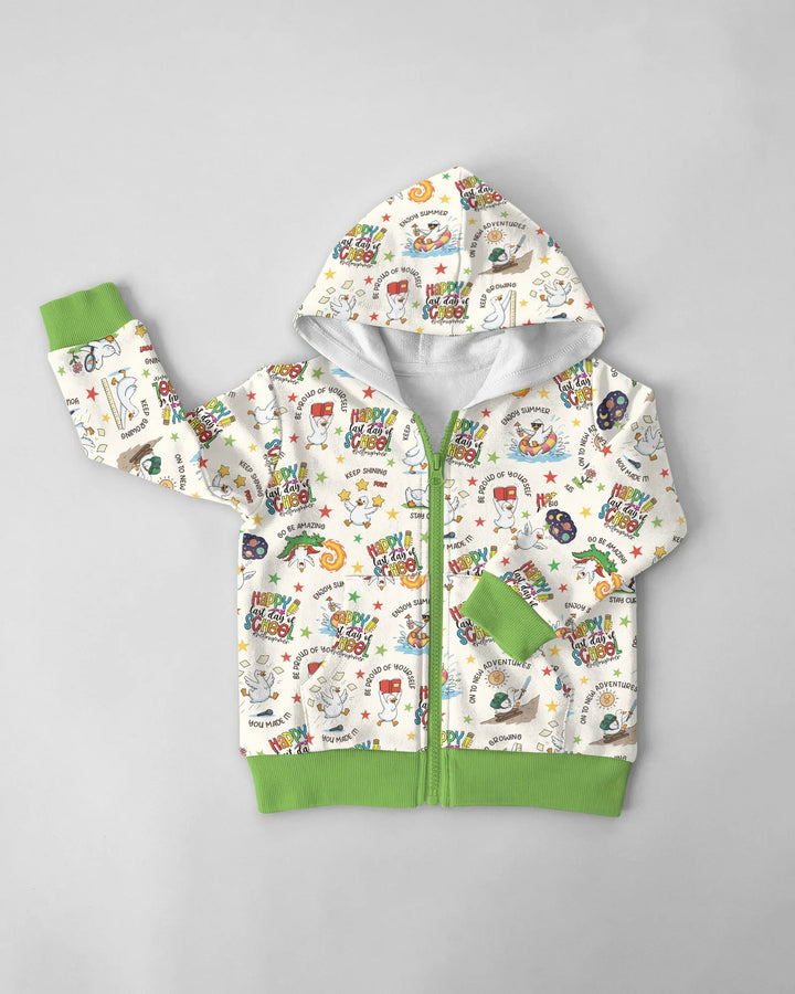 Silly Goose Happy Last Day of School Bamboo Zip Hoodie