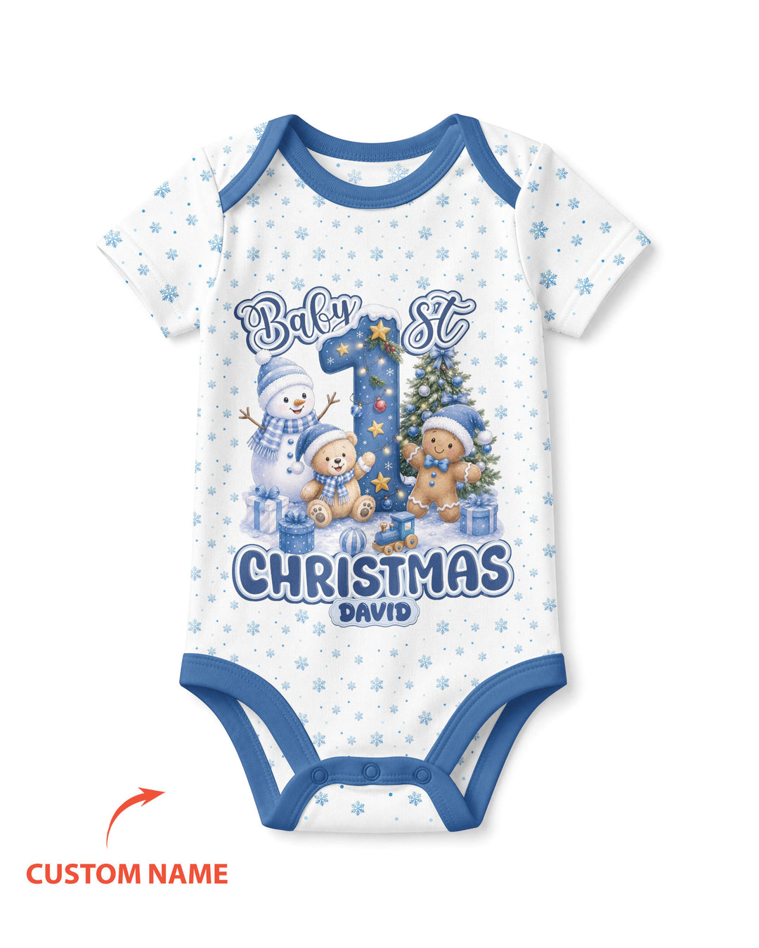 Snow Baby Christmas Bamboo Bodysuit