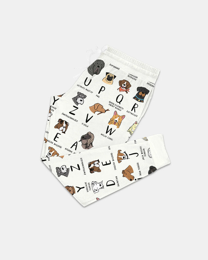 Funny Dogs Alphabet Women Pajama Set