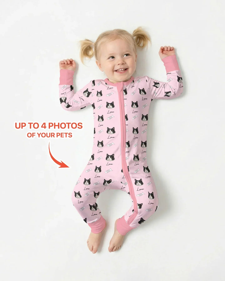 Gerippte Babykleidung mit individuellem Foto - Weich &amp; Skizzenhaft