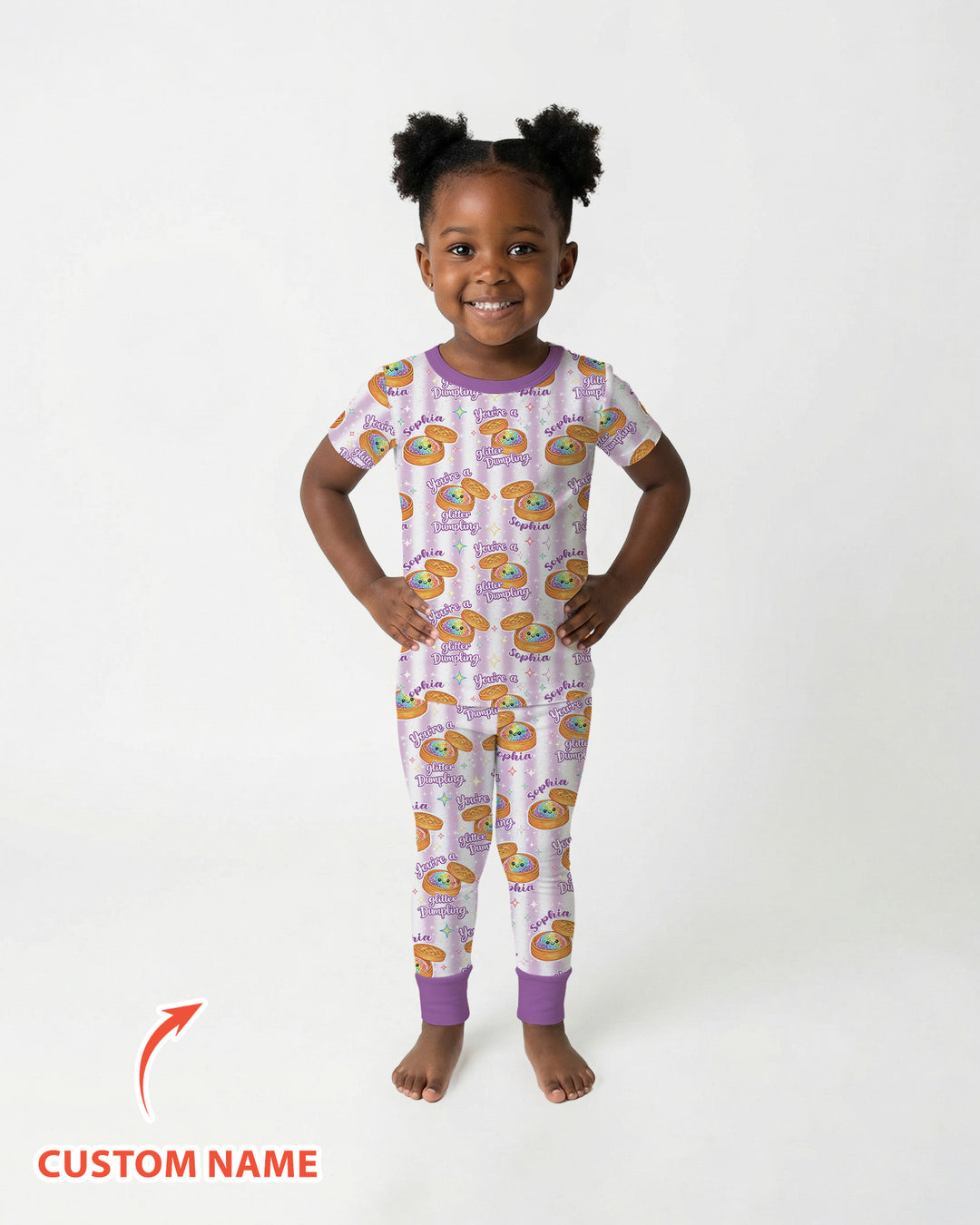 Conjunto de pijama de dos piezas de bambú de manga corta, plantilla personalizada