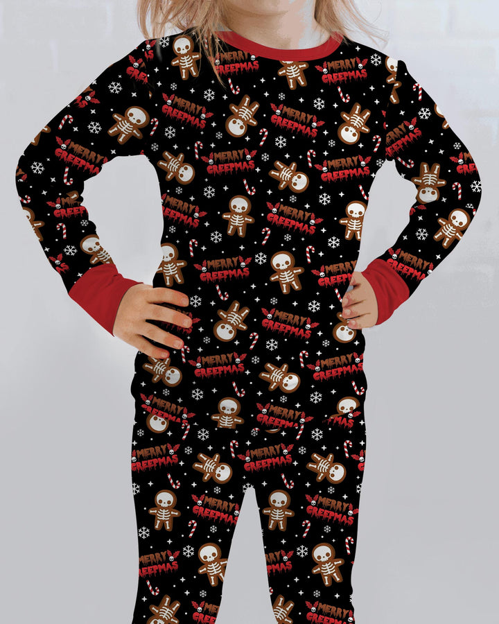 Merry Creepmas Cookies Bamboo Two Piece Long Sleeve Pajama Set
