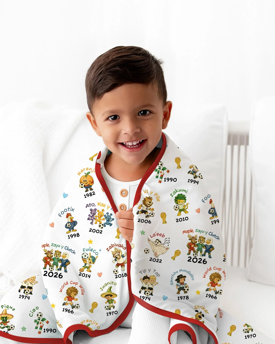 Soccer cup Mascots Bamboo Blanket
