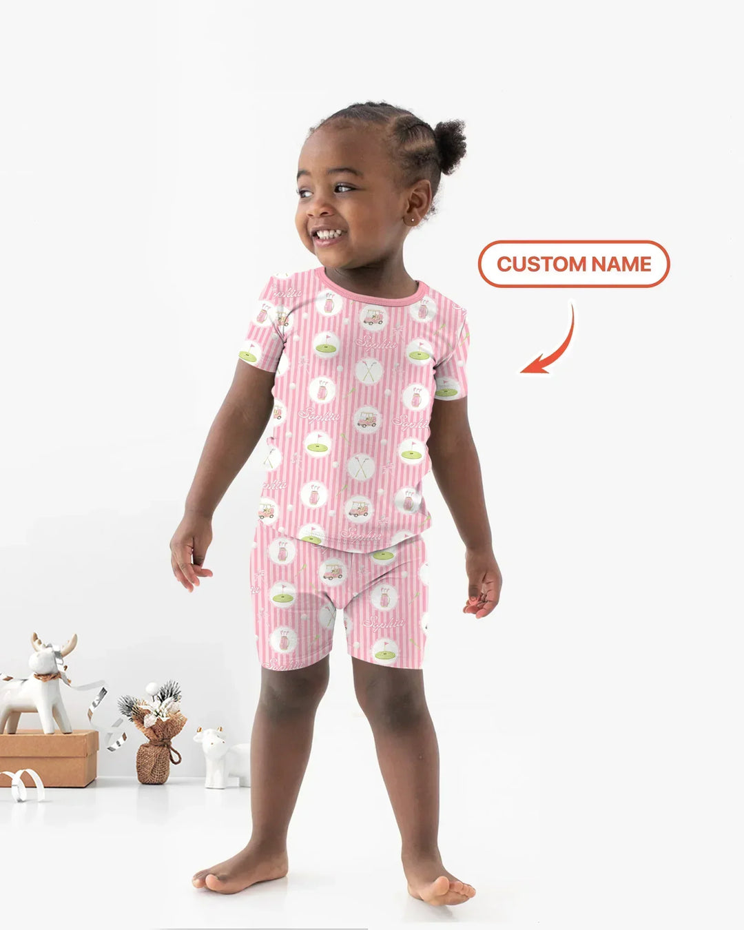 Zweiteiliges Pyjama-Set mit kurzen Ärmeln und Shorts im Sommer-Design