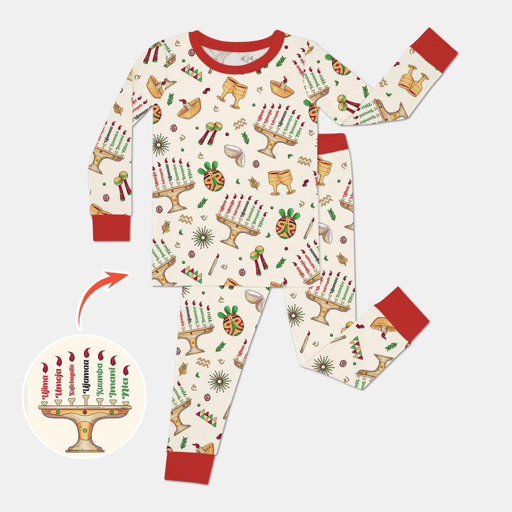 Happy Kwanzaa Two Piece Long Sleeve Pajama Set