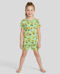 Brasil Soccer Fan Family Matching Bamboo Two Piece Short Sleeve Shorts Pajama Set